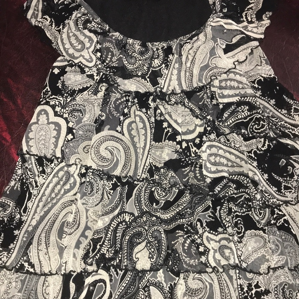 Layered Printed Blouse Tanktop